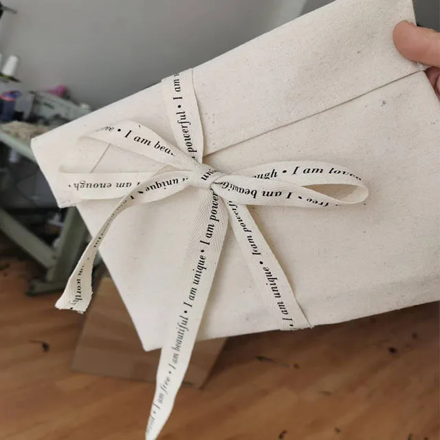 Eco-Friendly Cotton Linen Envelope Cloth Packaging Dust Bags For Handbag Envelope Cotton Gift Jewelry Packaging Pouch With Tie