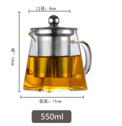 Hot sales glass teapot with infuser for drinking high borosilicate glass teapot
