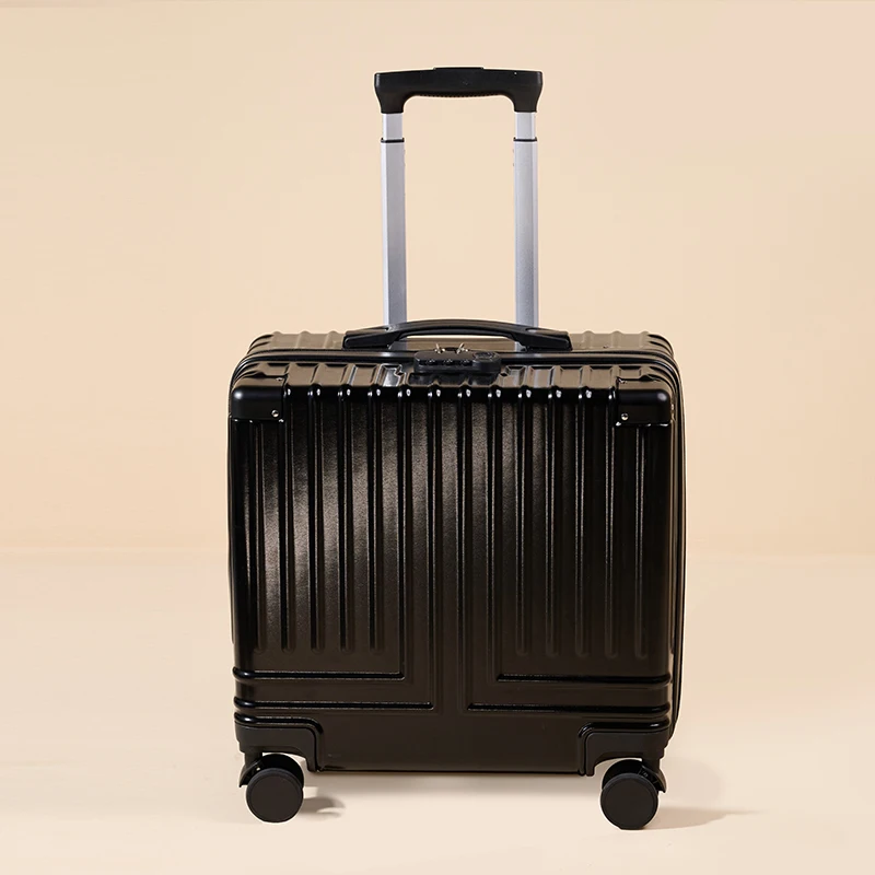 High quality business aluminum frame suitcase PC cart luggage cabin size luggage boarding box