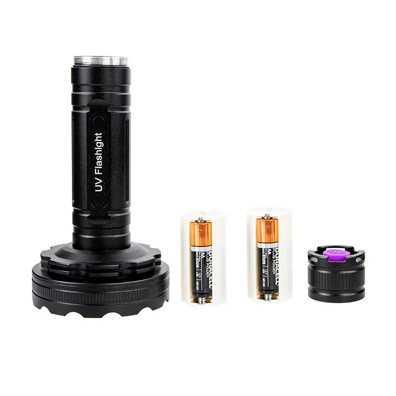 Aluminum High Power 6AA Battery 395nm UV Beast Black Light 100 LED Flashlight