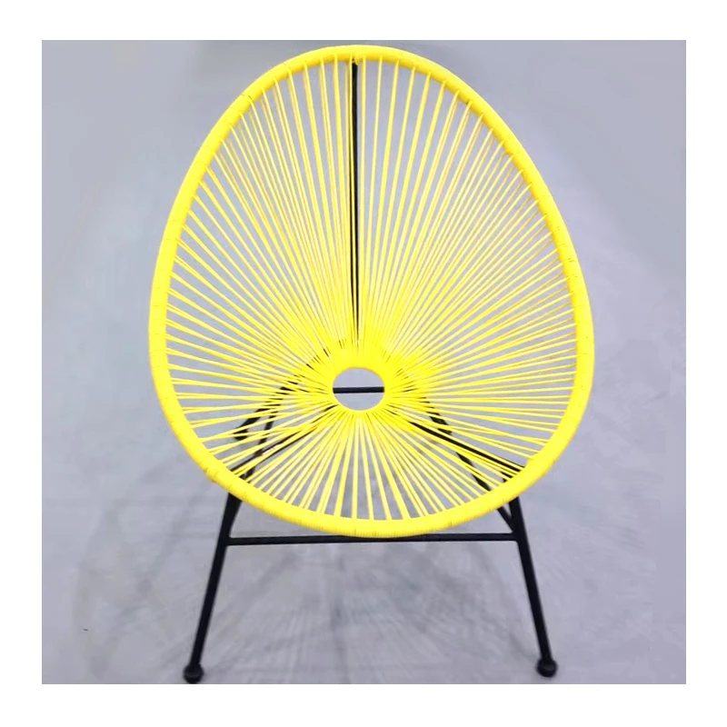 Modern Designer Outdoor Replica Egg Chair with 4 Legs Comfortable Rattan Garden Set on Steel Frame for Gardens