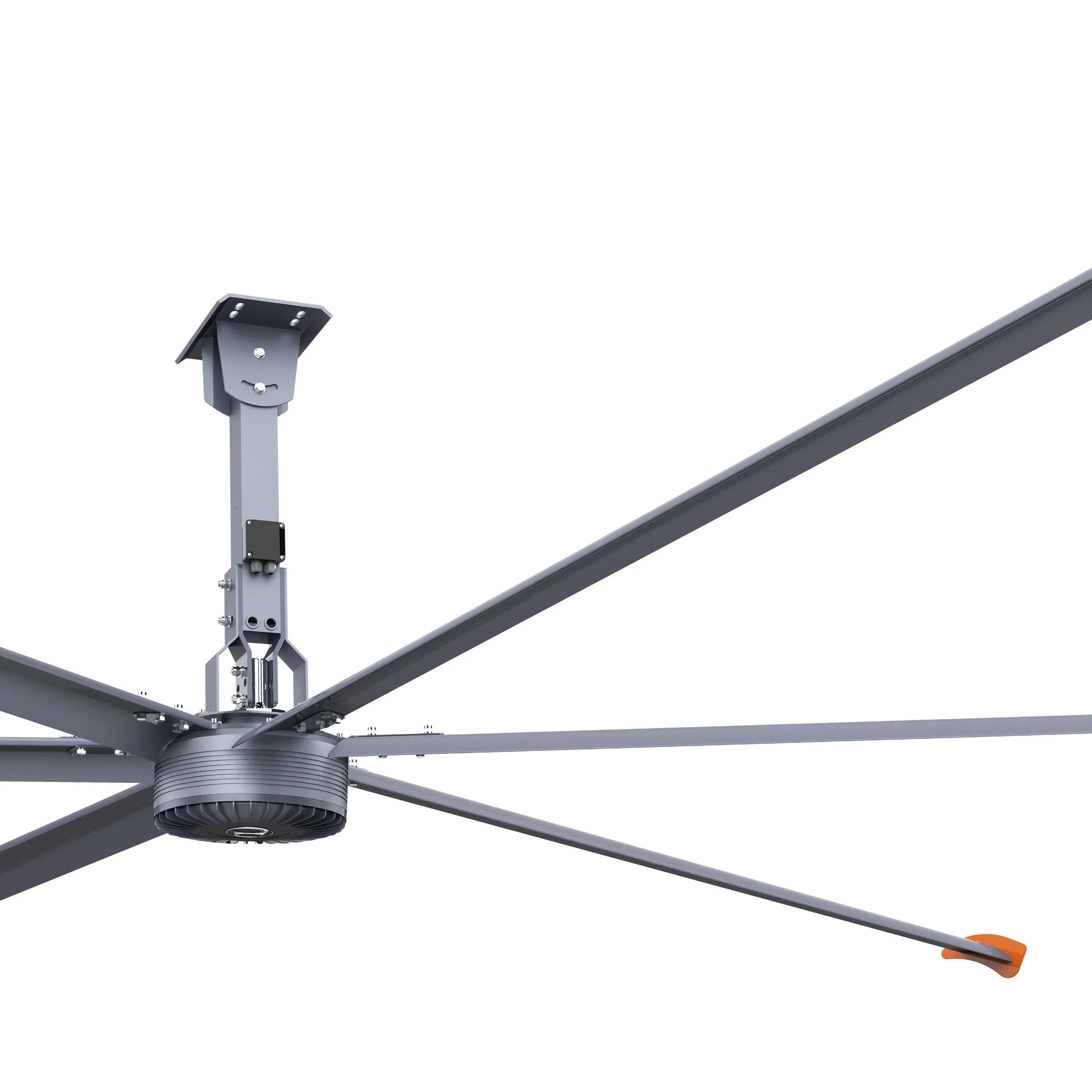 Industrial Large Ceiling Fan with AC Motor and 5 Aluminum Blades for Manufacturing Plants Big Fan