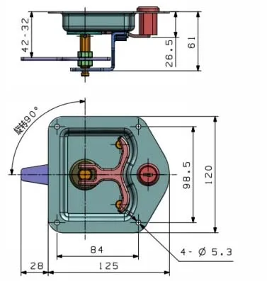 Strength Guarantee Container Door Handle Lock High Performance Durable Paddle Door Lock