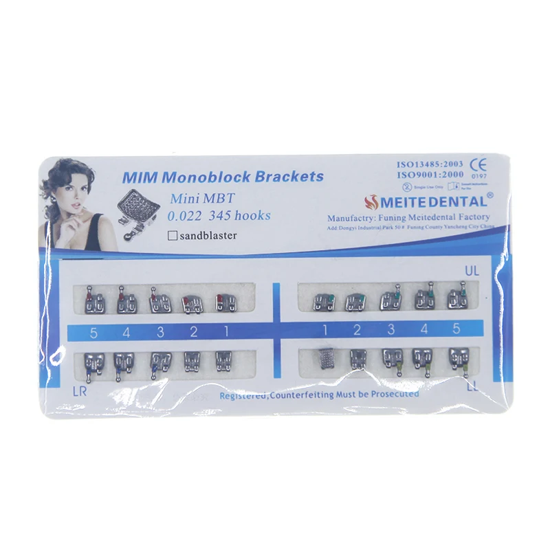 Orthodontic metal bracket MIM series monoblock  braces