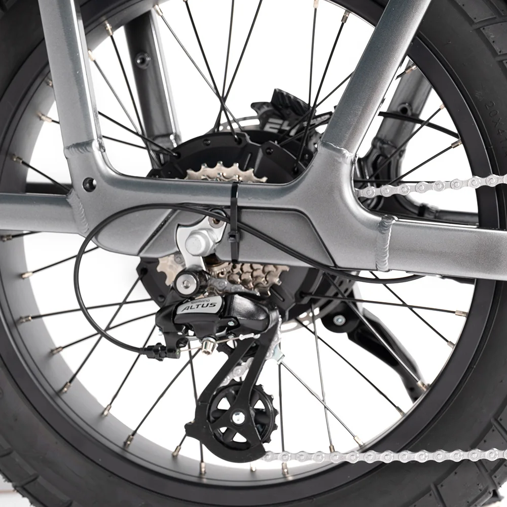 Mario 750w fat tire electric cargo bike with front&rear basket