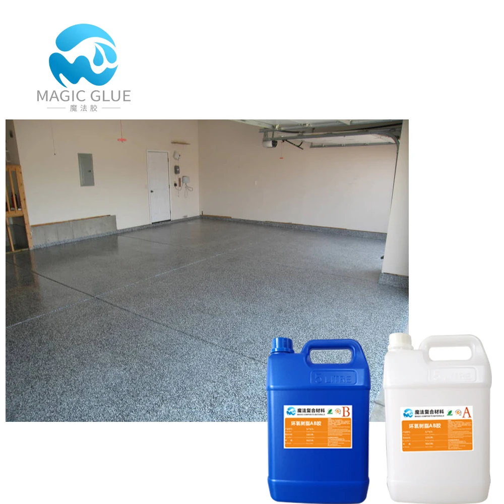 Decorative Epoxy Floor Water-based Clear AB Glue Pebble Flooring
