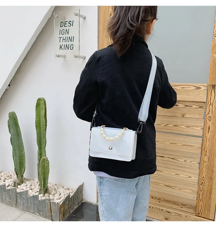 Small Size PVC Mini Women Jelly handbag Kids Pillow Shoulder Bag Candy Color Silicon Tote Beach messenger Bag