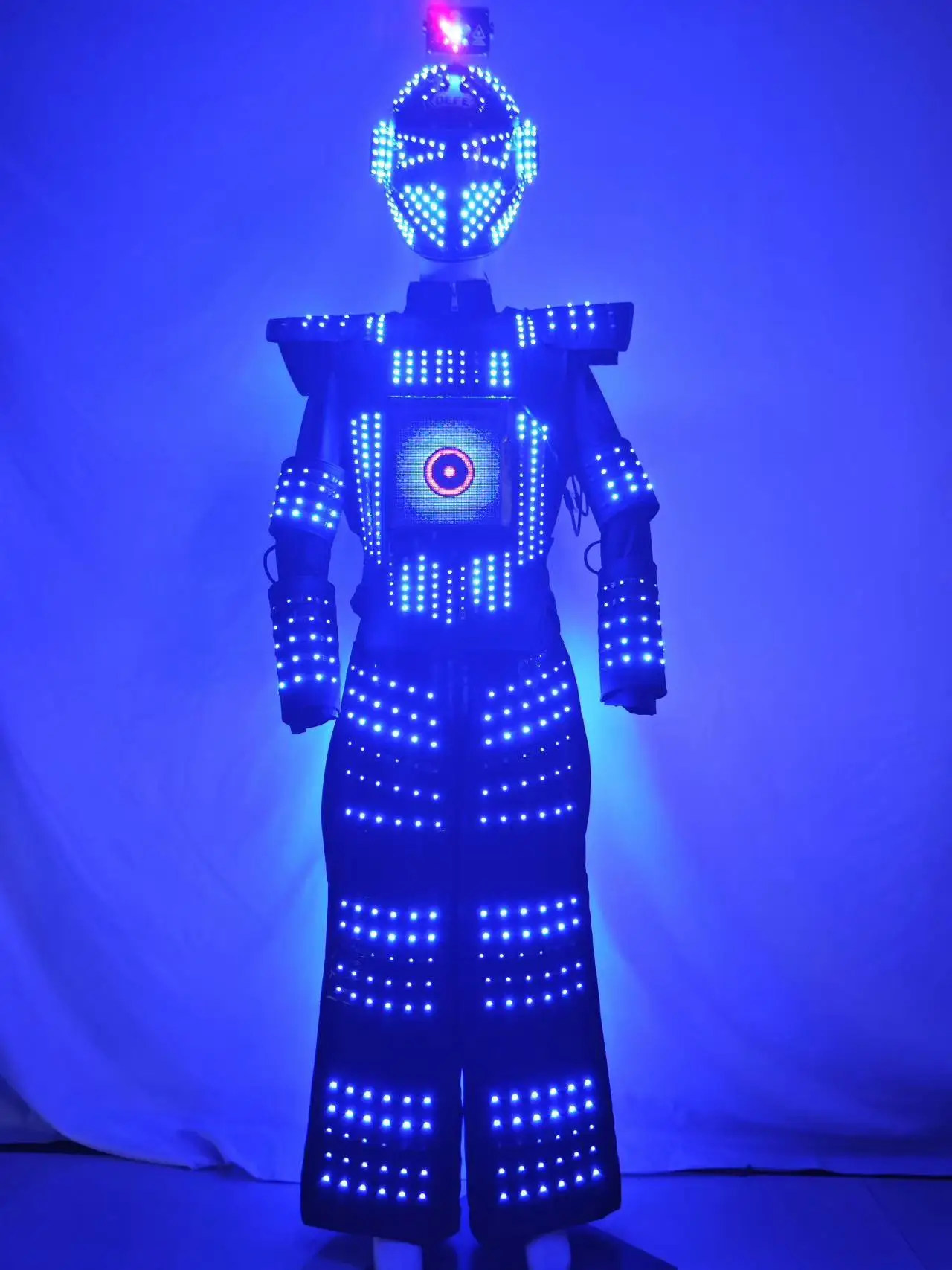 Unisex LED Show Costumes Luminous Robot Style Fashion Sets Stage Performance Christmas Celebration Nightclub DJ Party Dancing