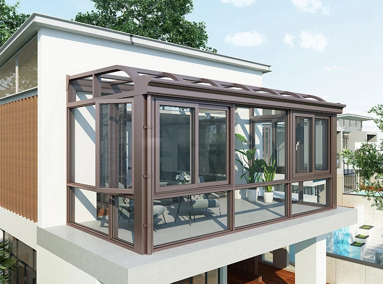 Aluminum Alloy Gardens Sun House 4 Season Sunrooms Glass Conservatory Addition Windows Solarium Sunroom Cost