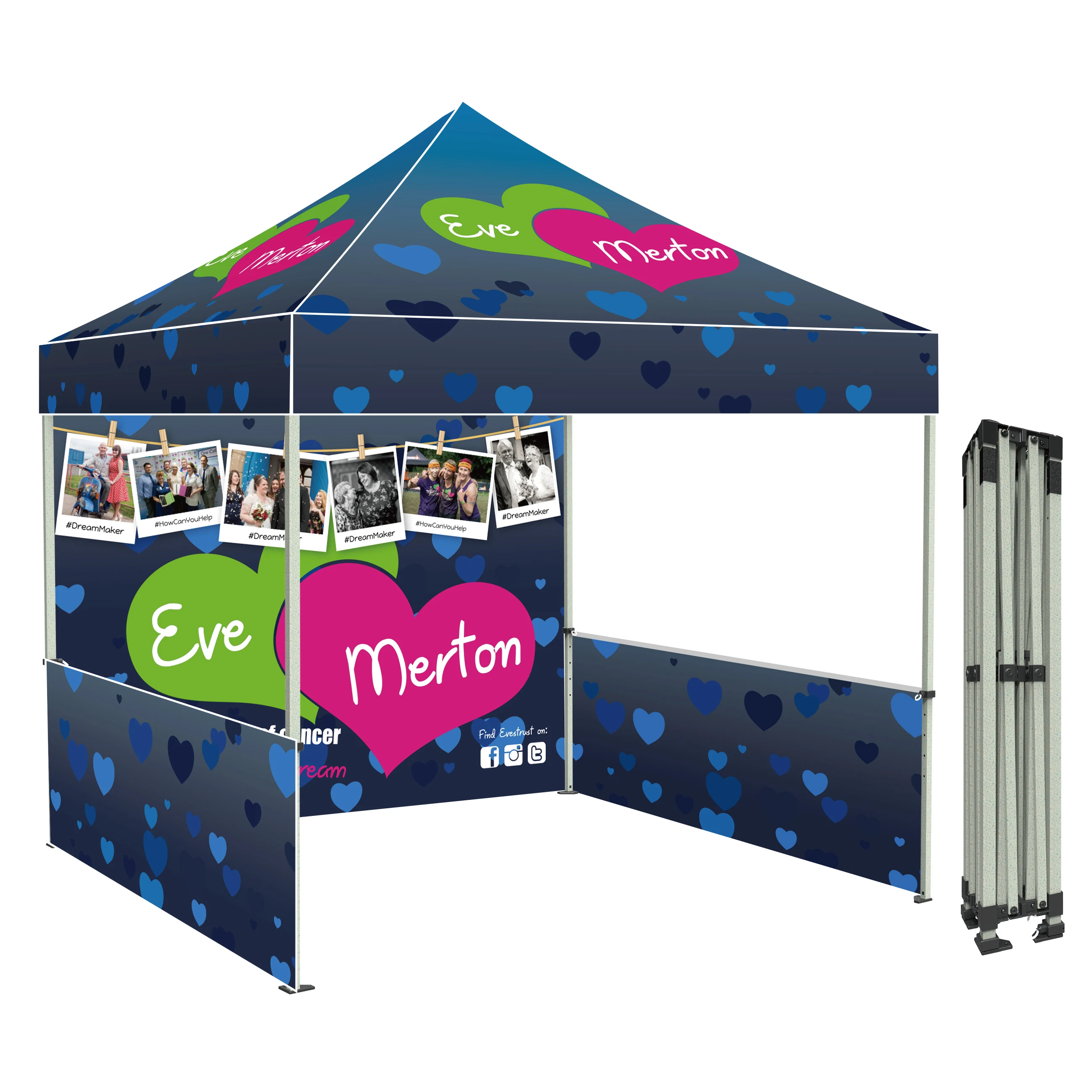 Wholesale Customizable Waterproof 10x10 Canopy Popular Steel Gazebo Tent 3x3 for Trade Show Party Event Folding Pop-Up Design