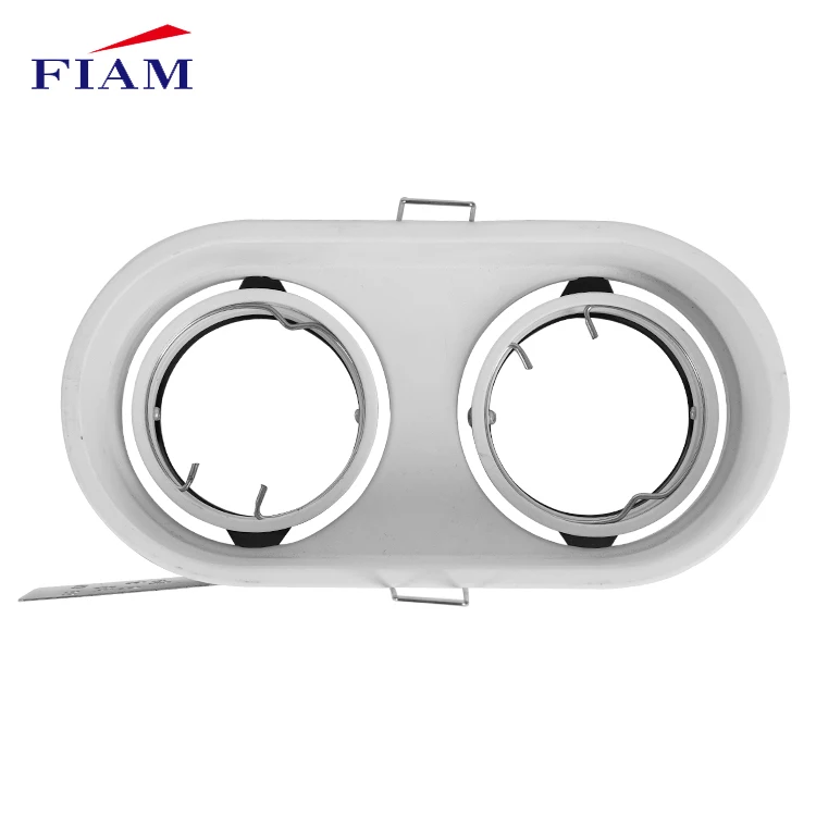 Hot Selling Double Head Fireproof Led Light Fixture Aluminum G5.3 Gu10 Adjustable Light Housing