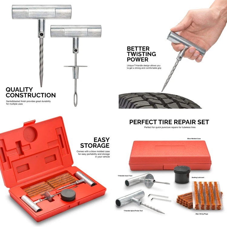 High Quality Car Flat Tire Repair Kit Tire Repair Tool Tubeless for Repair Kit