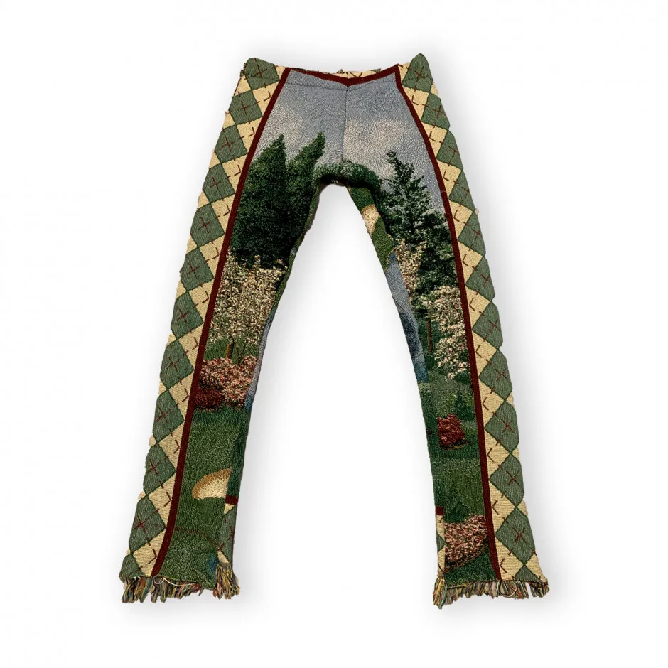 Good quality and price art Tapestry pants blanket sweater pants custom Tapestry carpet pants