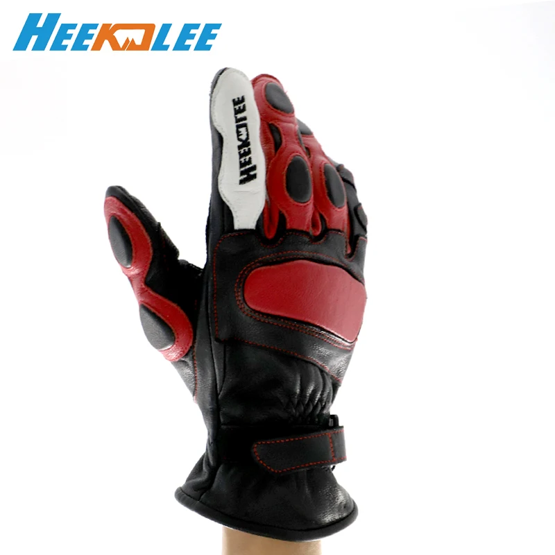 Motorcycle gloves goatskin waterproof and anti skid