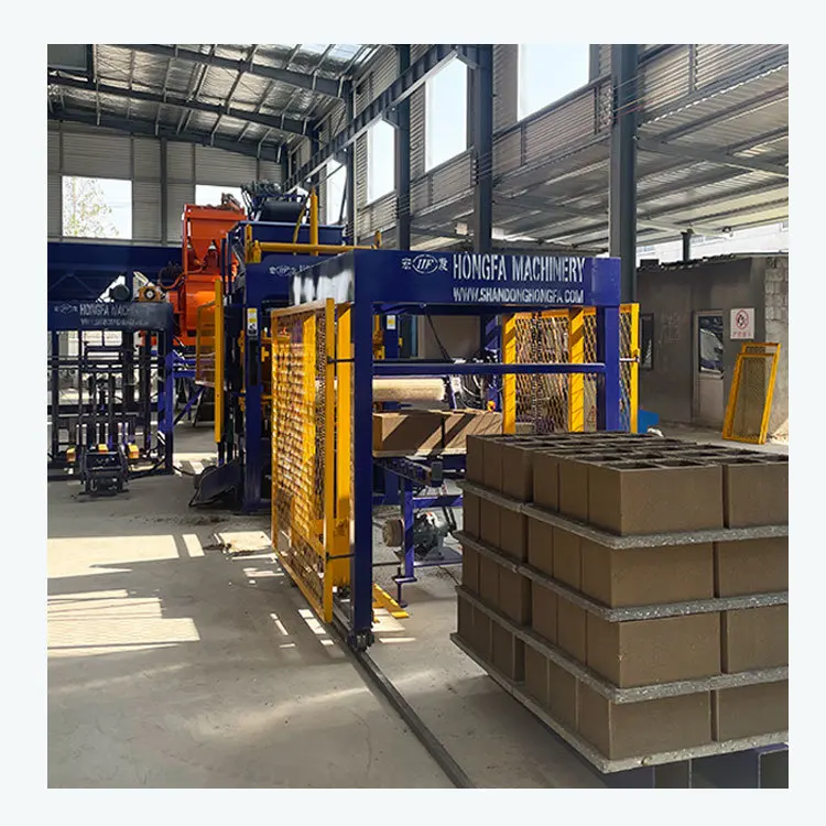 QT6-15 автоматический гидравлический цементный блок завод Китай модель QT4 строительство новое состояние полый песок ручной работы