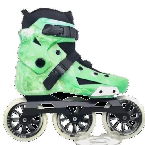 Freestyle  slalom 110mm 3 wheels inline skate Adult fitness high performance racing speed roller skate shoes