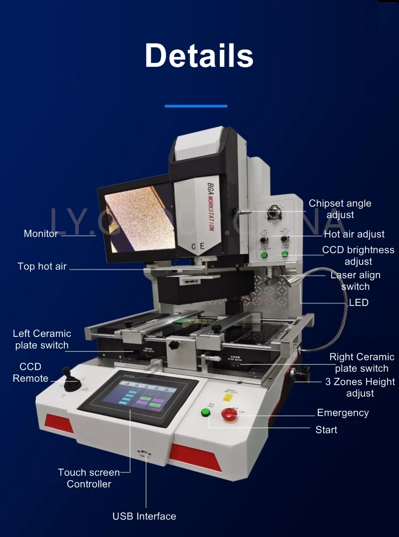 New  2024 Version LY G850 G-850 Universal Semi-automatic Align Industrial BGA Rework Station For Server Notebook Laptops
