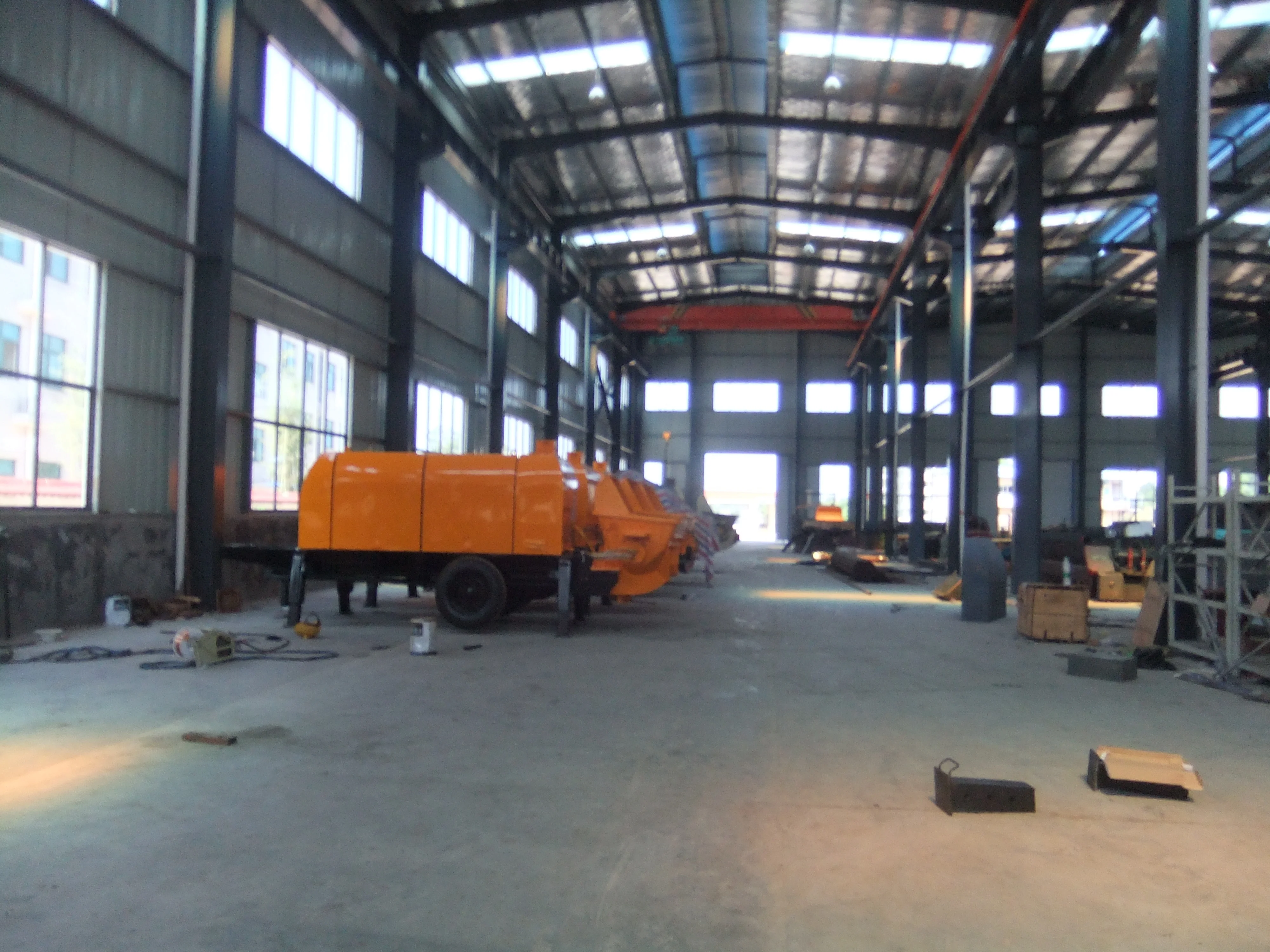 Trailer mounted concrete mixing pump JB40/450 concrete pump with mixer