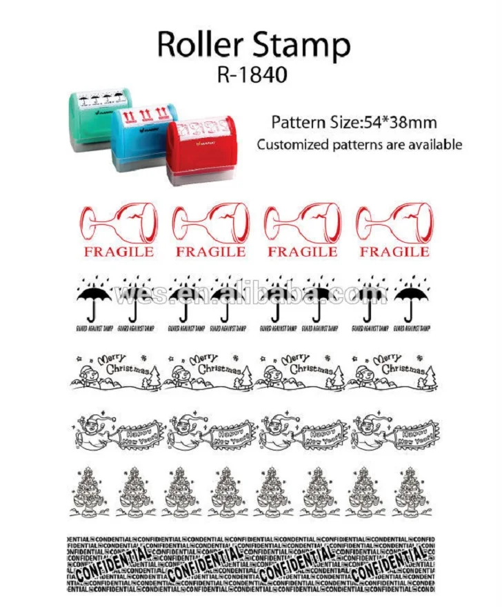 Customization roller stamp WES R-1840 unlimited re-inking flash stamp