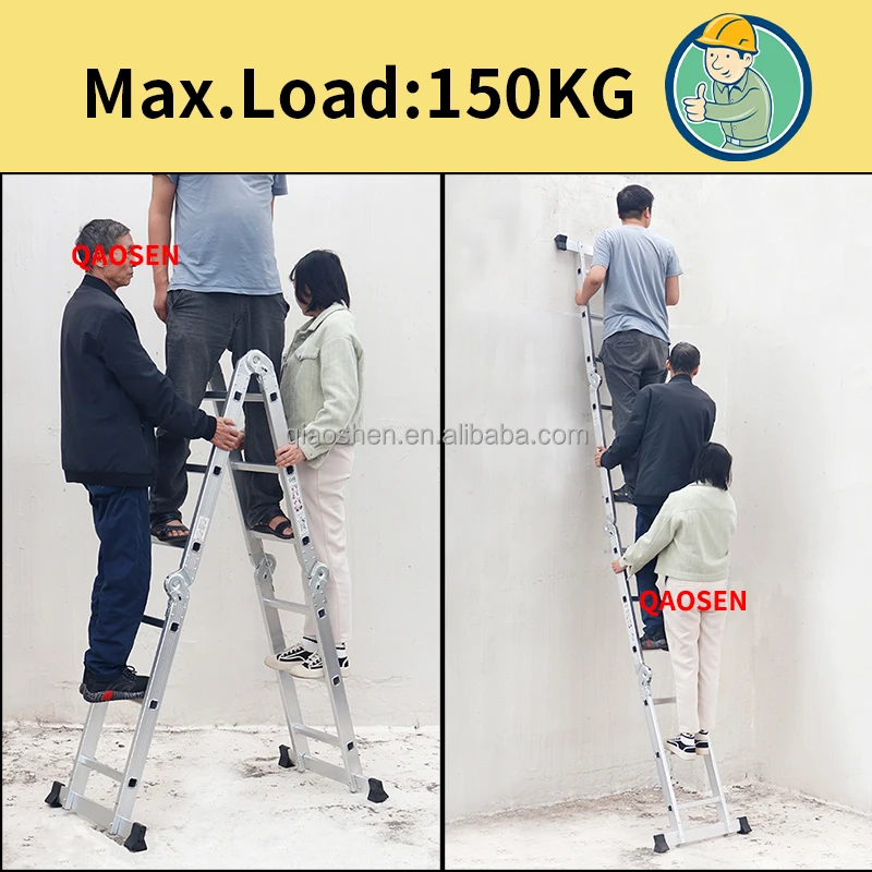 4x5 Aluminium Multifunctional ladder 20 Steps Ladders 4 fold ladder Small Hinge