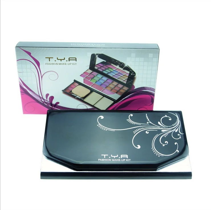 
33 colors waterproof long lasting blusher lip jelly matte glitter eyeshadow palette makeup set with brush and mirror 