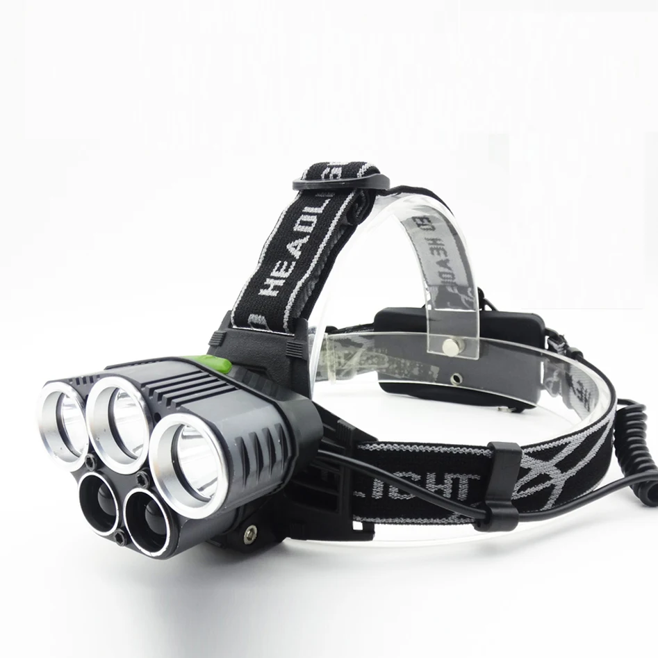 Severe Cold 5CREE LED Headlamp XML T6 Q5 USB Charge LED Headlight 15000 Lumens 18650 Battery LED Head Lamp for Fishing Camping