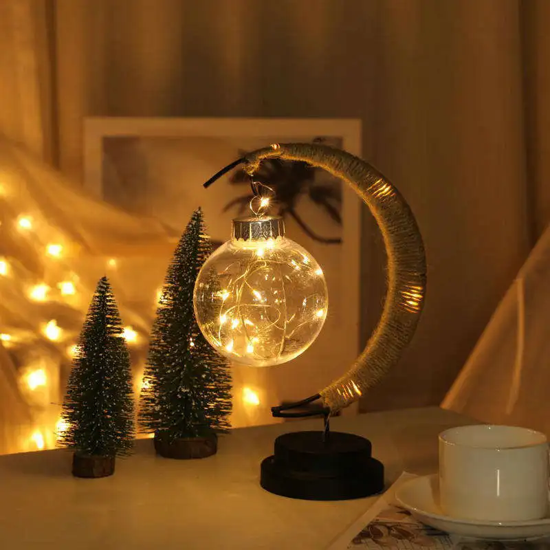 Factory Direct China Led Crescent Romantic Decoration Ball Night Light Starry Night Light Color