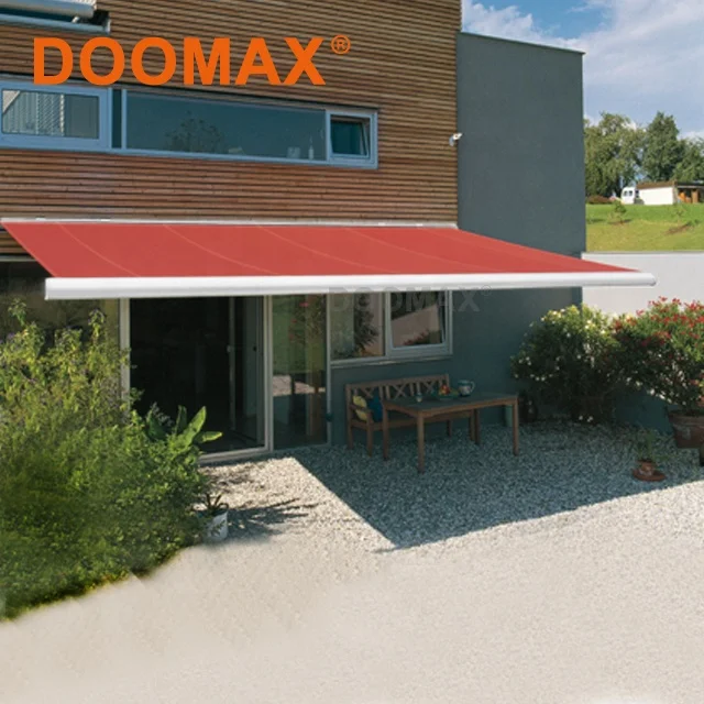 Anti-UV Black Cassette Motorized Retractable Awning Canopy