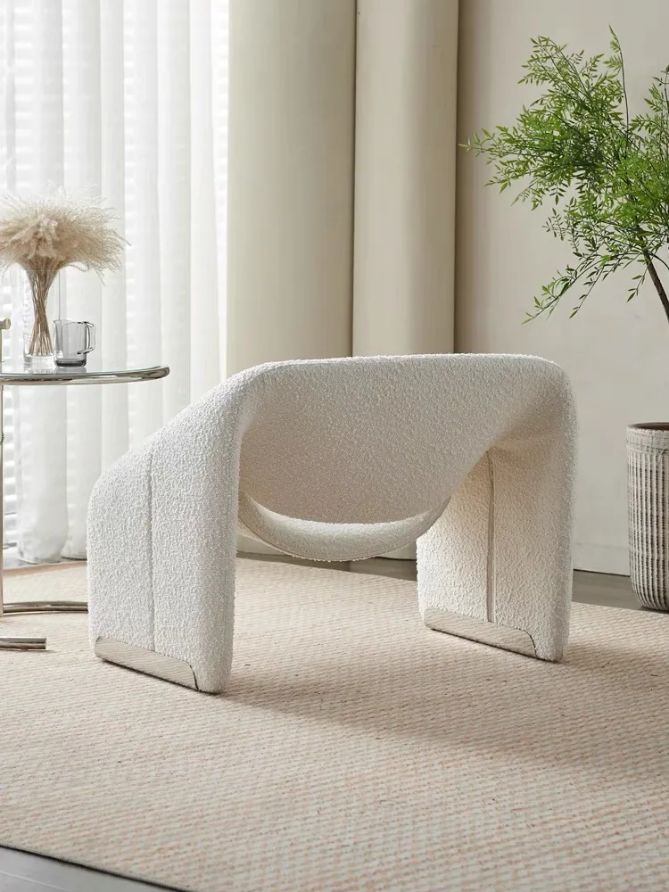 Simple shape and rich design sense of the living room bedroom for villa apartment smile leisure chair leisure sofa