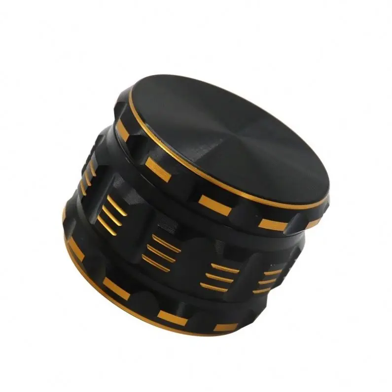 Smoking Accessories Toolbox Red Drum Design Herb Grinder Electric Gold 4 Part Hookah Aluminum Alloy Spice Grinder