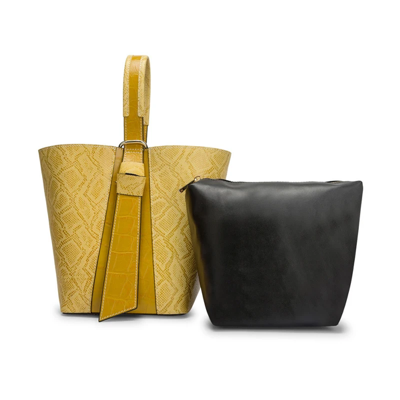 2024 сумка-ведро из натуральной кожи