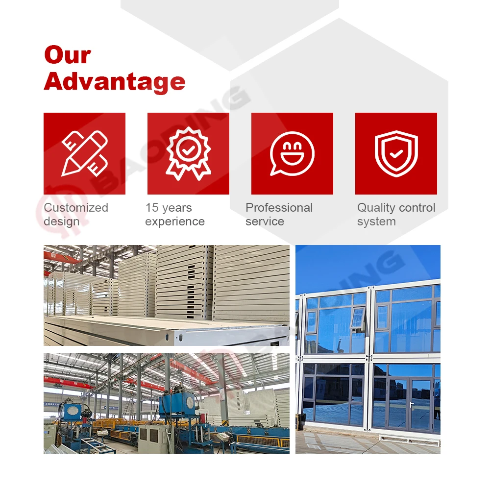 Double Combine Canada Standard Casas Prefabricadas China 4 Bed Room Container Home Modular Prefabricated Houses for Sale