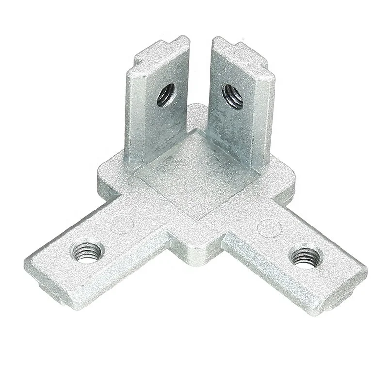 China Suppliers Custom Electronics Laser Cutting 3 Way Corner Bracket for Furniture Support