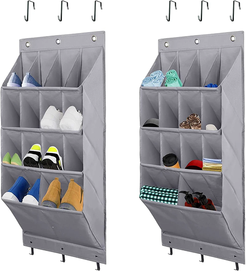 Wholesale Household Foldable Shoe Organizer Over The Door 14 Pockets Storage Hanging Organizer Shoe Bag Save Space for Home