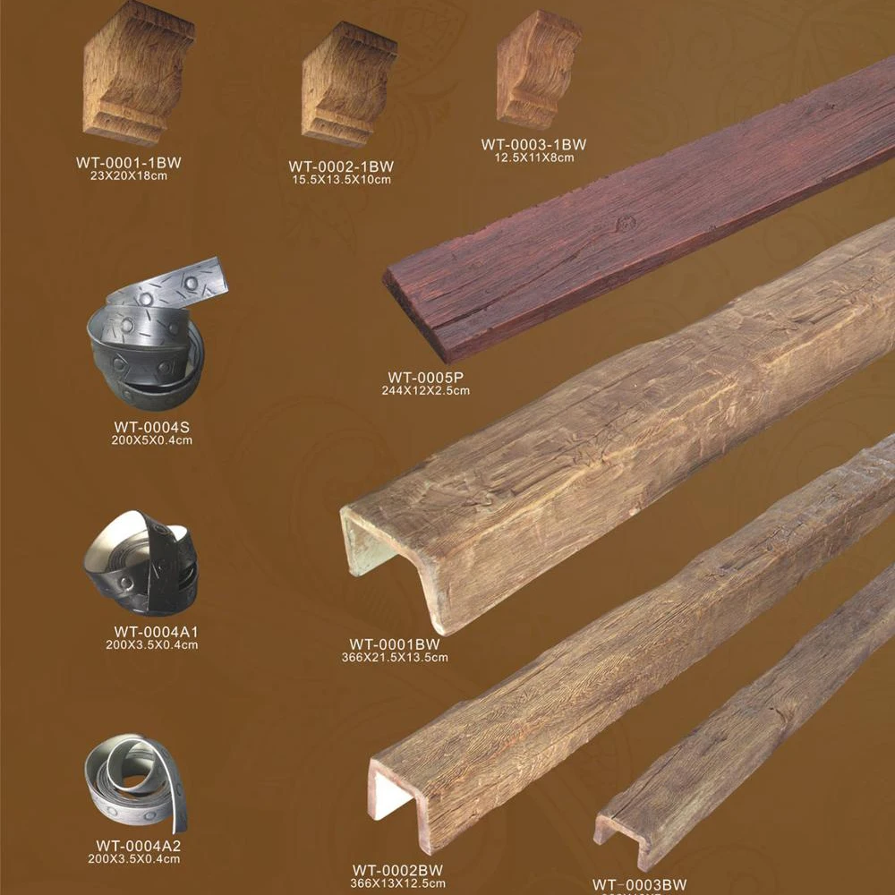 Оптовая продажа, искусственный луч, натуральный вид, полиуретан, деревенский винтажный декор, потолочные деревянные балки