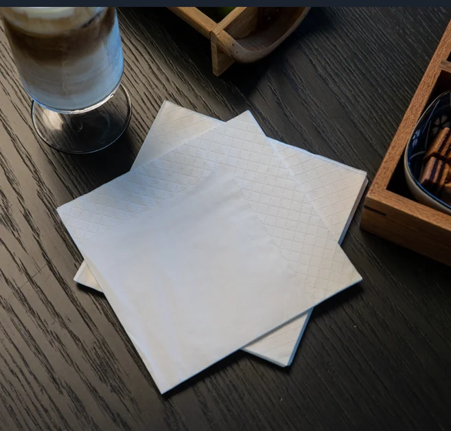 1/4 fold 33x33 1ply 19gsm 100% virgin White lunch napkin tissue sanitary paper napkin tissue Lunch Napkins For Kitchen
