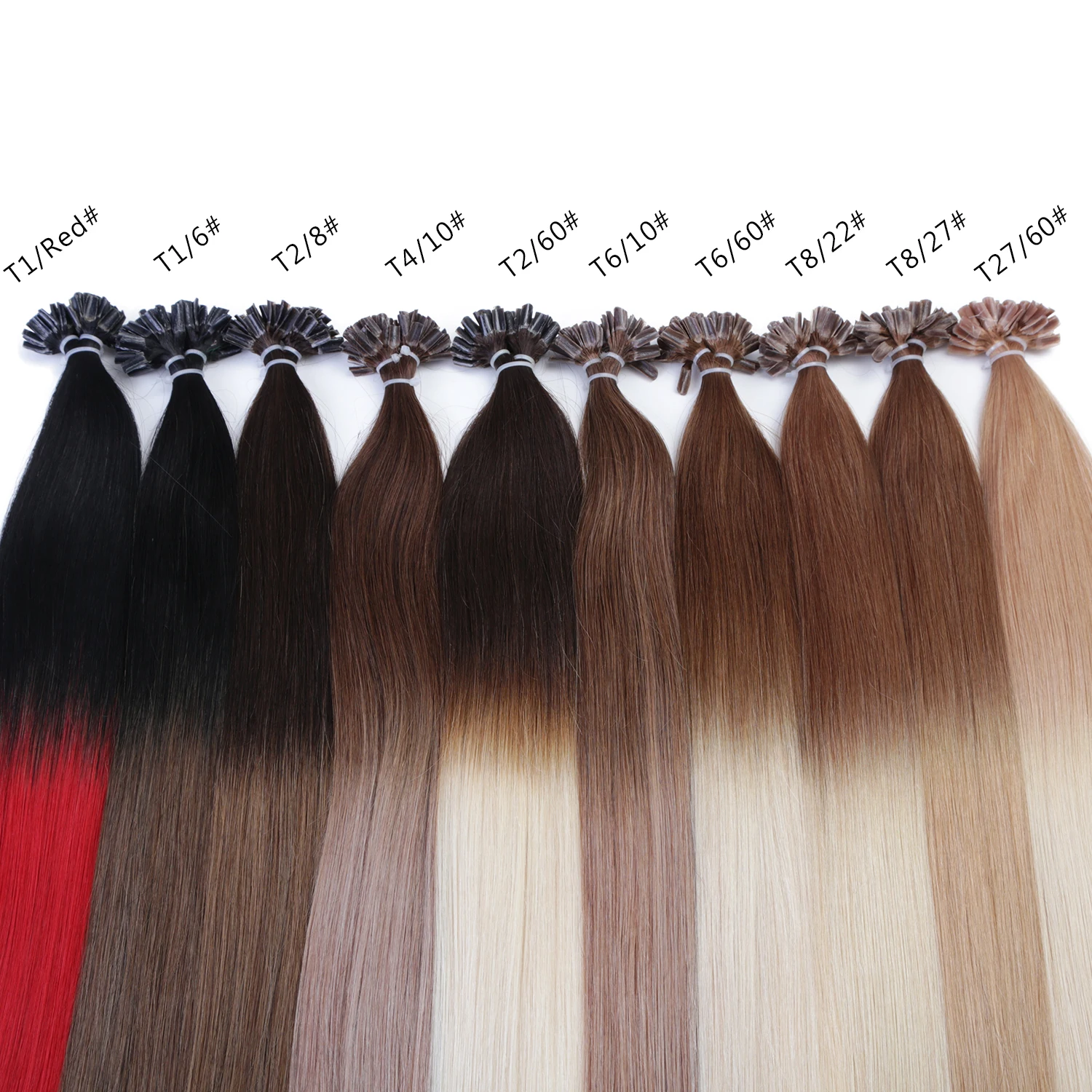 
K.S WIGS Single Drawn U tip Nail Tip Human Hair Extension Keratin Hair Extensions 