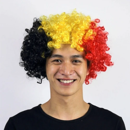  Human Hair Extension Wig Football SOCCER Fan Accessories Game World Cup Hats National flag