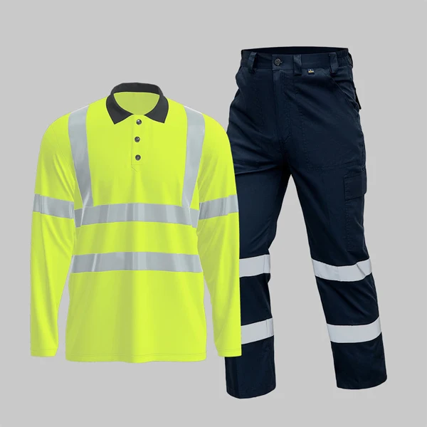 Hi Vis Safety T Shirts Tops Long Sleeve Reflective Shirt Construction High Visibility Work Clothes For Men Work Wear