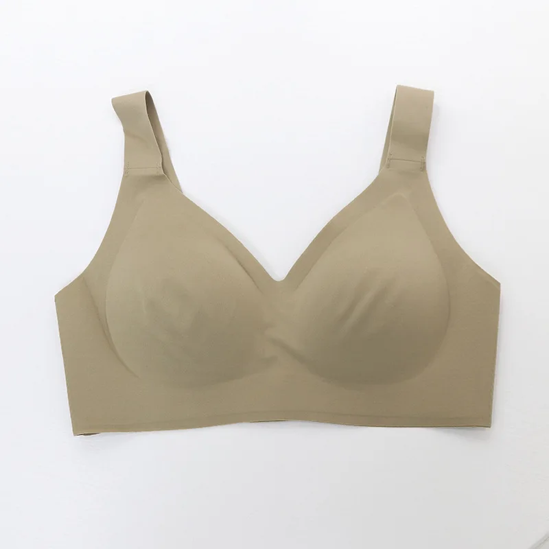 Wireless Sex Women Push Up Wireless Soft Sport Comfortable No Rim Push Up One Piece Solid Color Seamless Bra