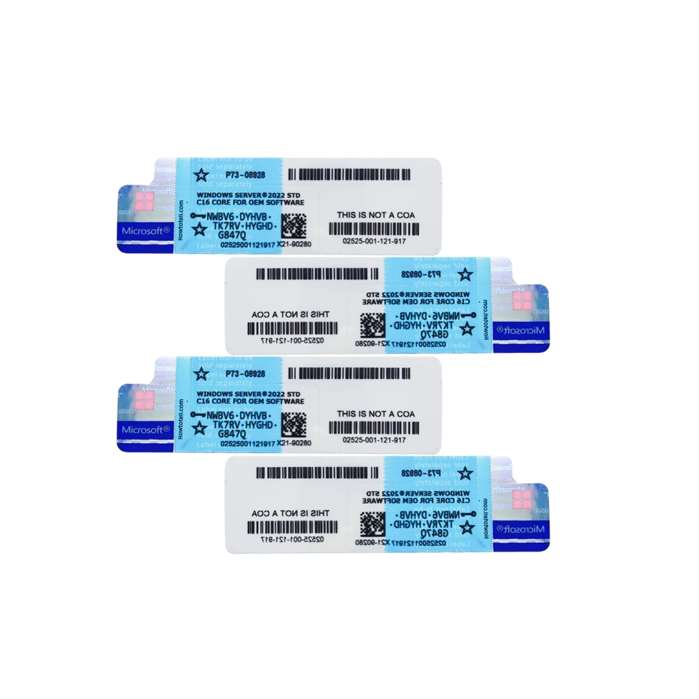 Windows Server 2022 Стандартный ключ продукта OEM электронная почта-доставка Win Server 2022 Std цифровой ключ