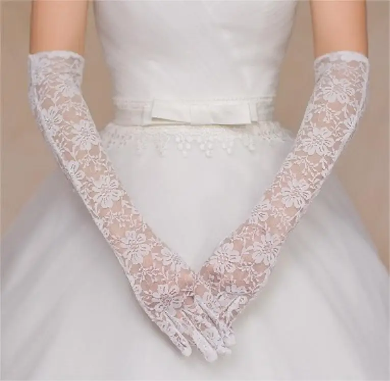 Женские Модные Элегантные короткие кружевные перчатки, летние перчатки для вечеринок, свадебные перчатки для женщин