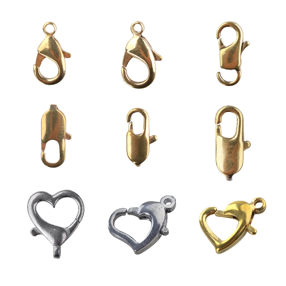 Фурнитура для ювелирных изделий застежка-Лобстер-металлические застежки из медного сплава изготовления браслетов и ожерелий оптом
