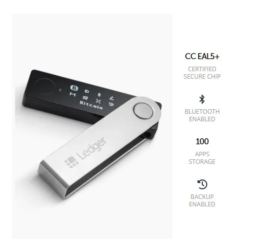 Ledger Nano X криптовалюта аппаратные средства кошелек Blockchain BTC