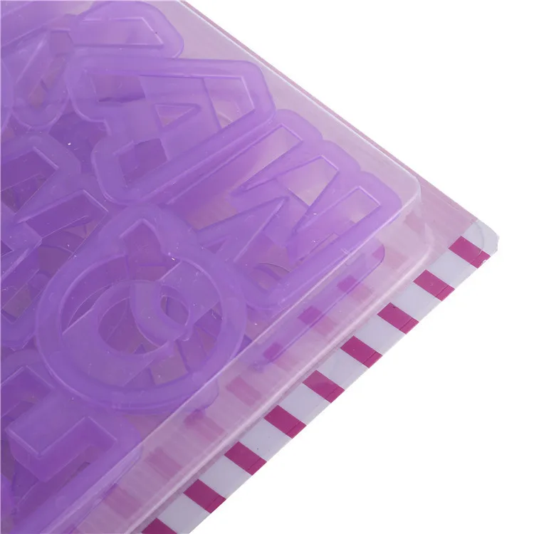 OEM DIY 3D Holiday Word Shape Handpress Plastic Expression Cake Tools Fondant Cake Molds Cookie Cutter With Card