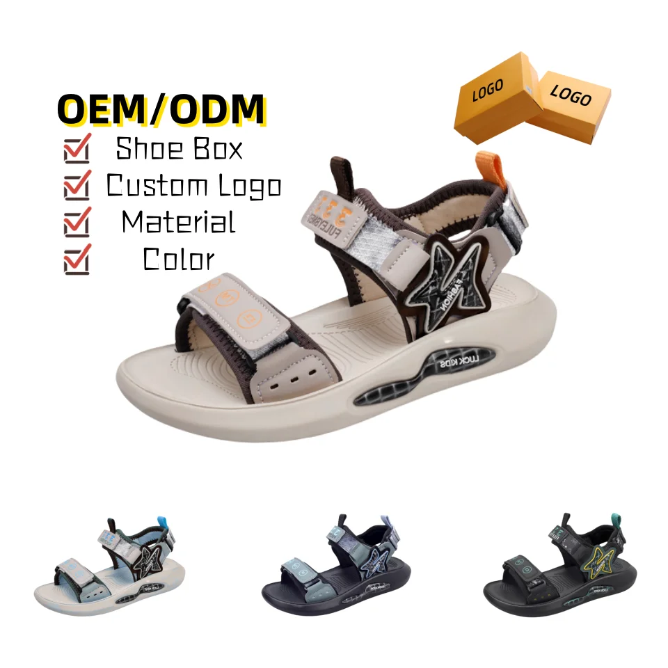 G.DUCK COOL New Trend Kids Summer Shoes Durable Comfortable Anti-slip Outdoor PU Boys Sandals Open Toe Children Beach Sandals