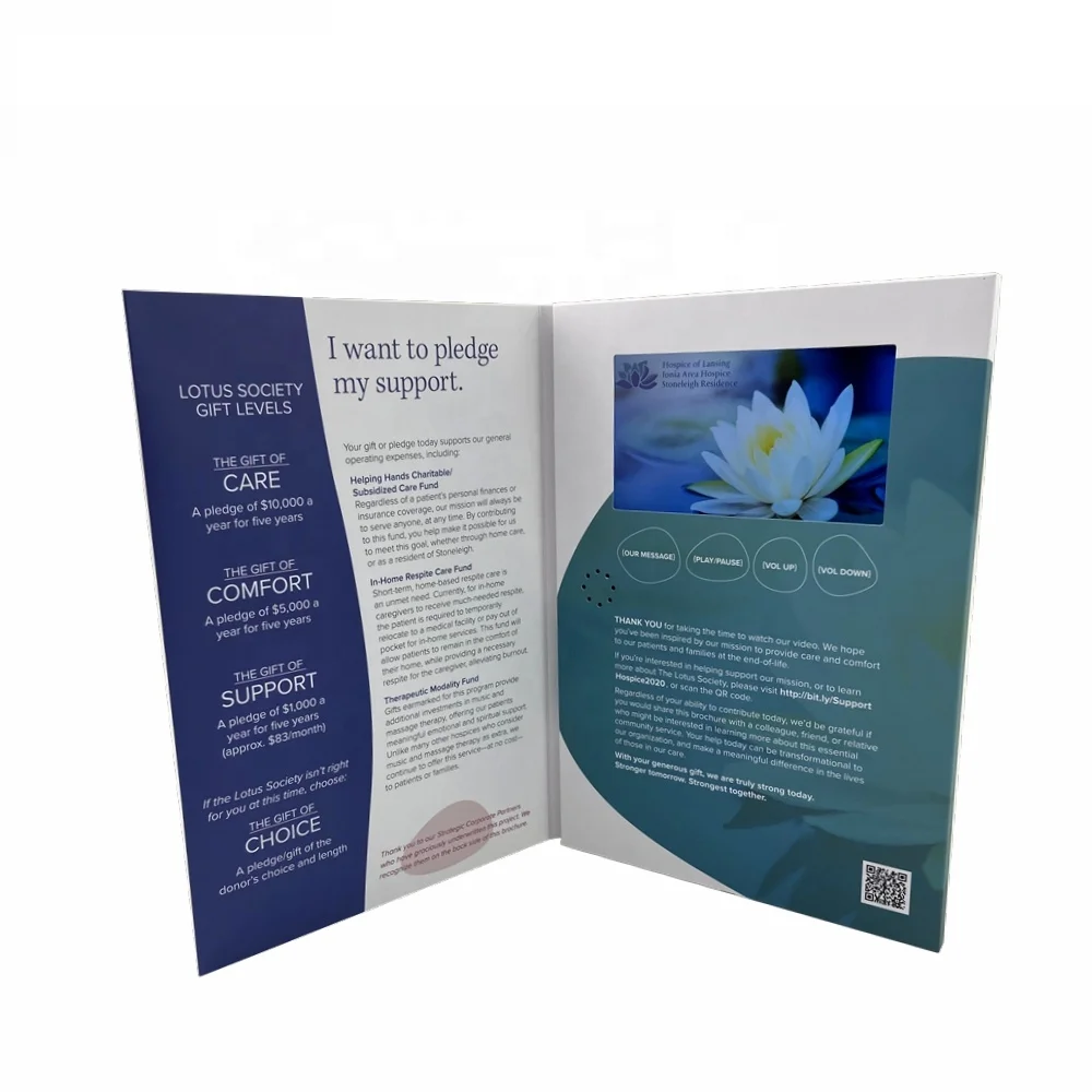 Производитель Шэньчжэнь видео брошюры для рекламного плеера с ЖК-дисплеем 5,0 дюйма