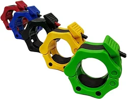 DW SPORTS Gym Barbell Collars fits 2inch/50mm Dumbbell Bar Clamps Weight Lifting Quick Release Lock