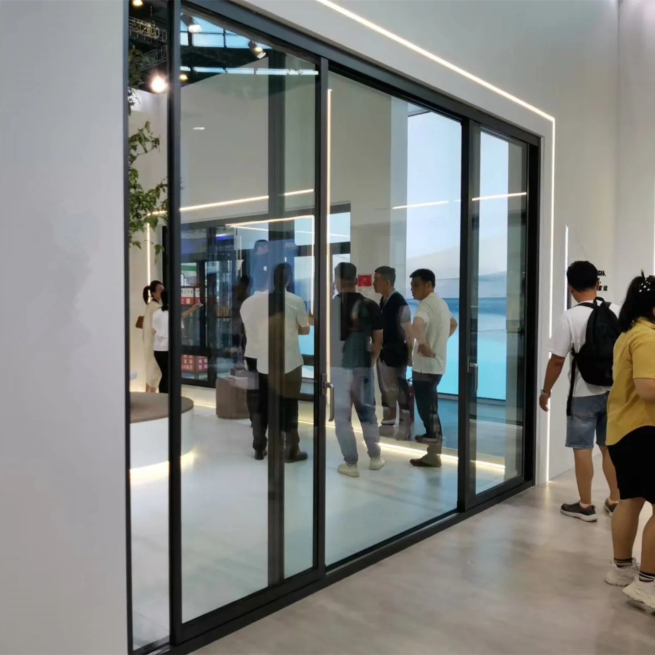 Hot selling thermal break aluminum frame double glazed sliding doors systems shower doors for bathroom
