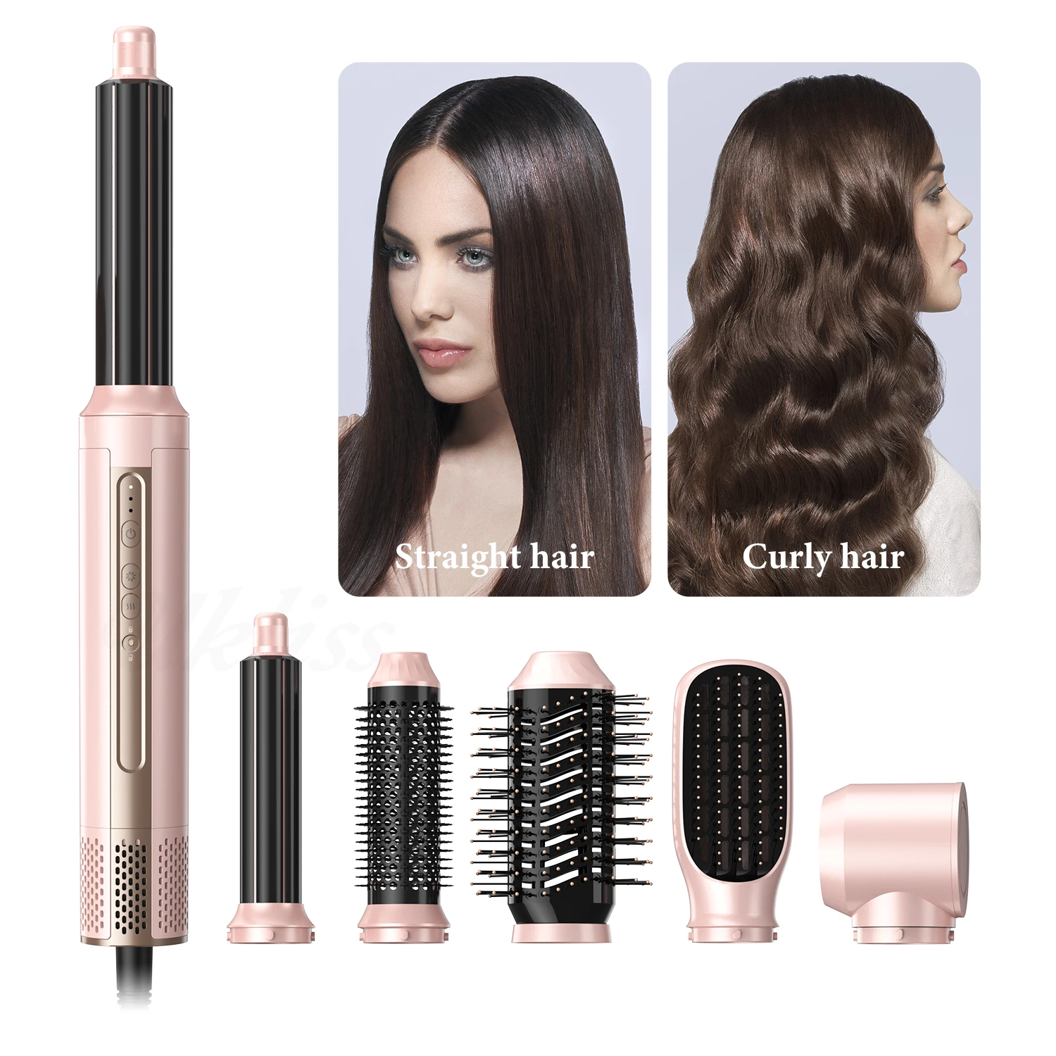 Professional Rotating Styler portable Drying 6 IN 1 rotating hair brush hair dryer